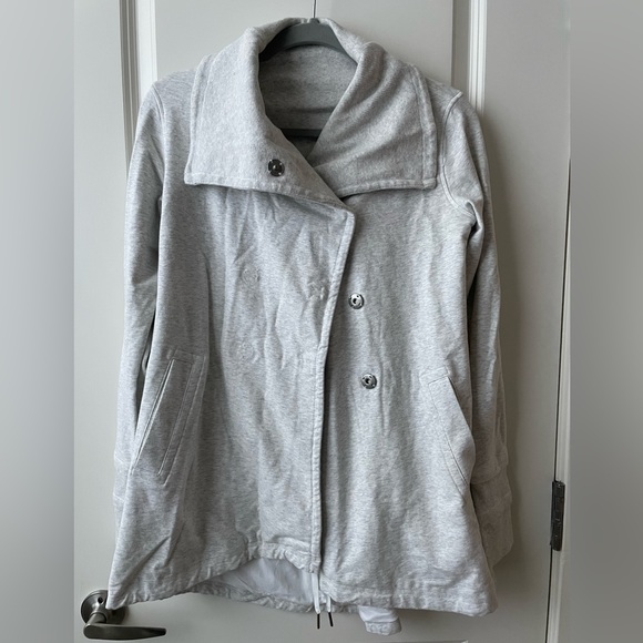 lululemon athletica Jackets & Blazers - Lululemon light grey heathered collared jacket